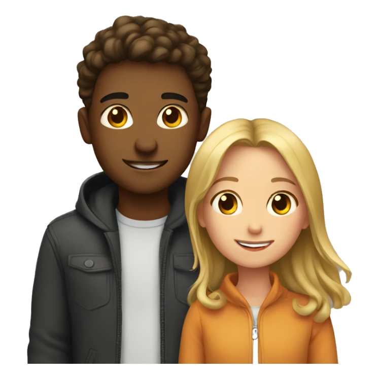 girl and boy indoors together sticker