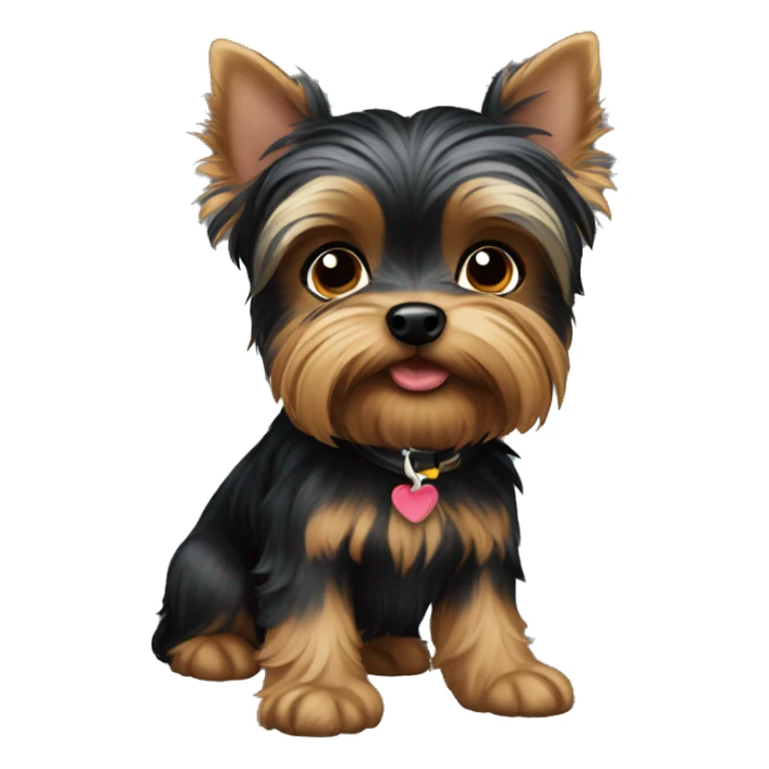 black puppy yorkshire terrier sticker