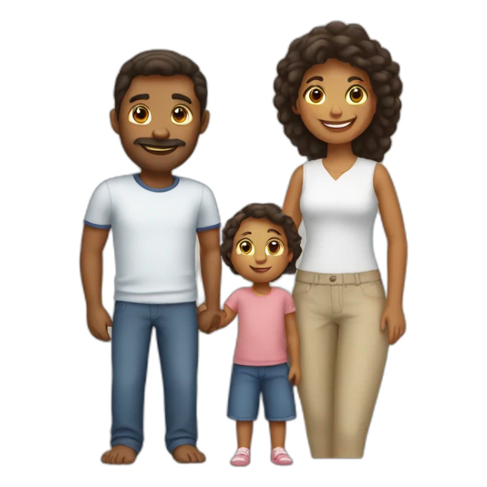 A family with two kids from France sticker