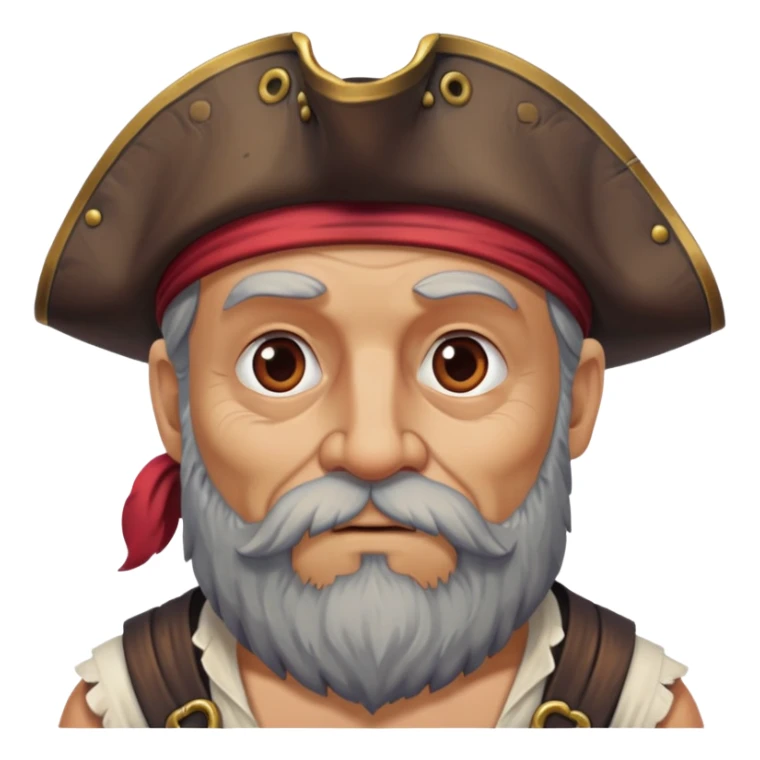 Old bearded pirate with heart eyes looking with admiration sticker