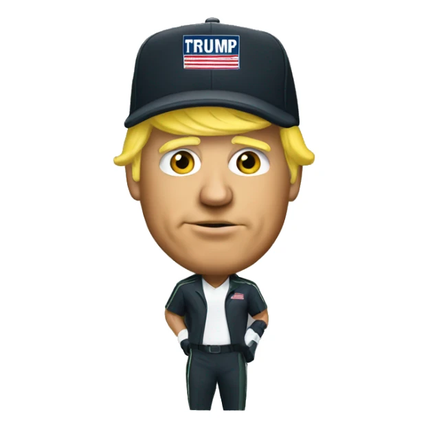 Trump wearing Oregon helmet sticker