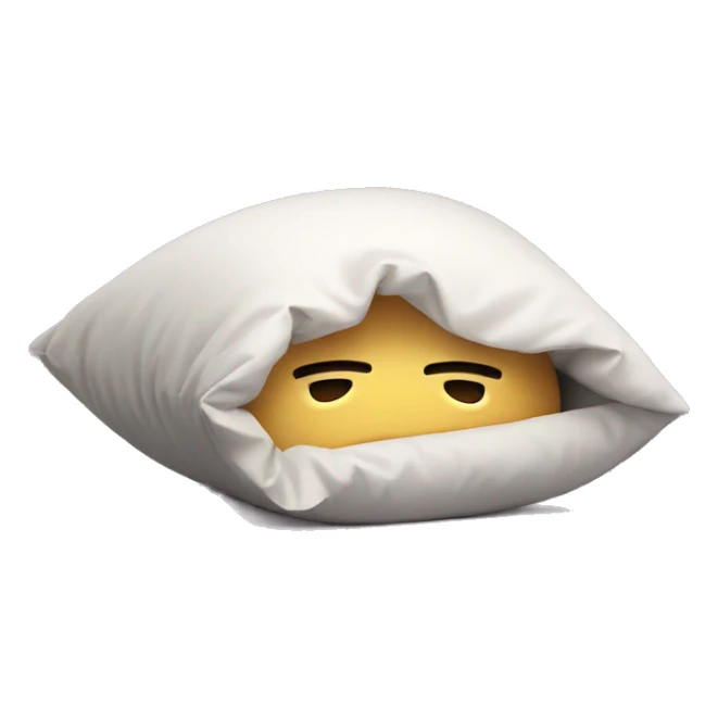 cartoon head buried in pillow sticker