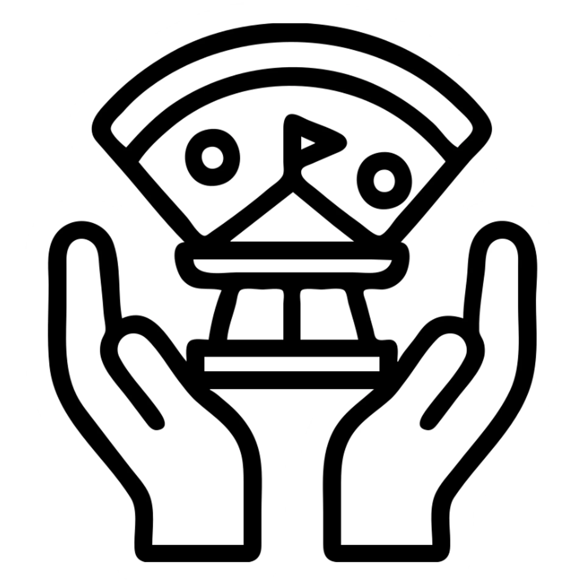 Pizza qui tien un carrousel à la mains  sticker