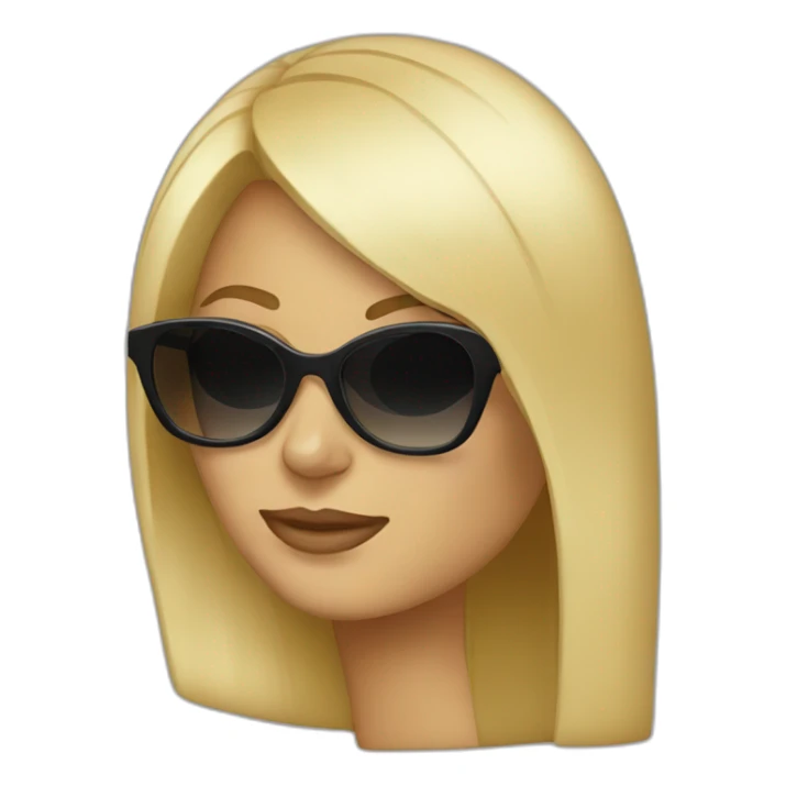 Blond woman with sunglasses  sticker