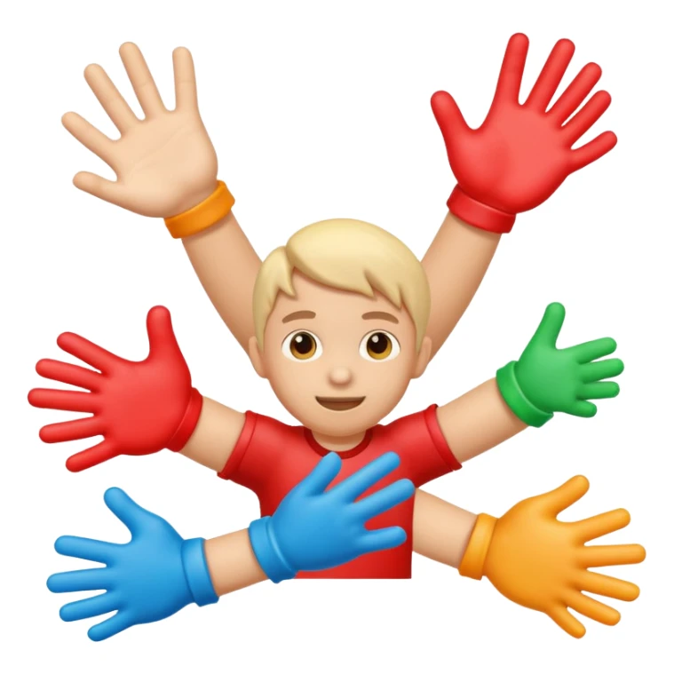 kids gamertap hand  icons 3d  sticker