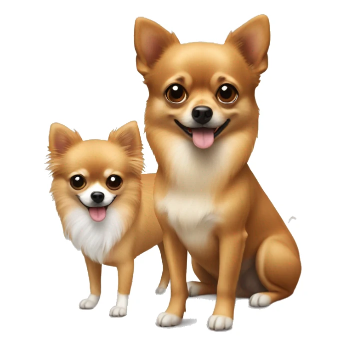 A Chihuahua and Pomeranian Brown ran sticker