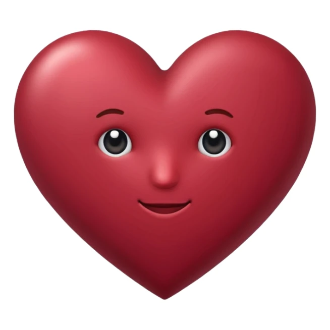 Genera un corazón color vinotinto sticker