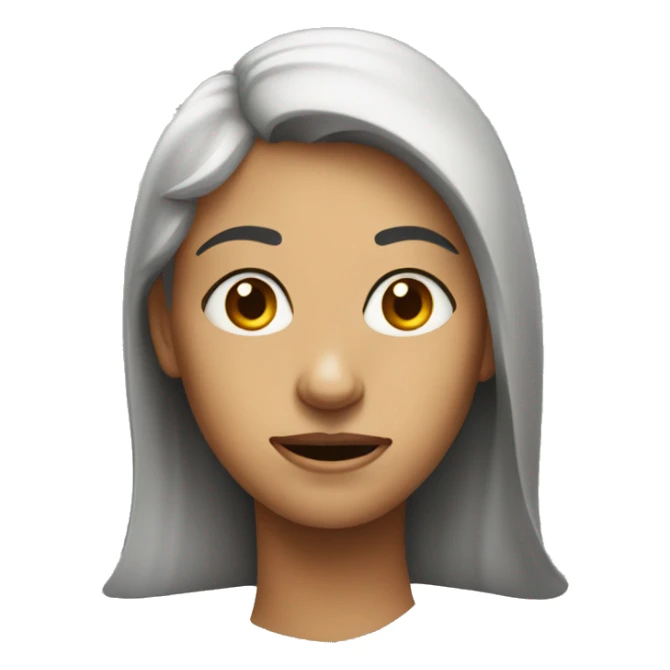 woman with grimace and looking to the side sticker