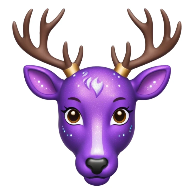 glitter purple and cian pokemon crystal deer sticker