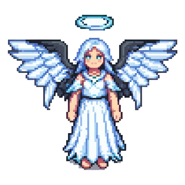 ice angel with frosted wings sticker