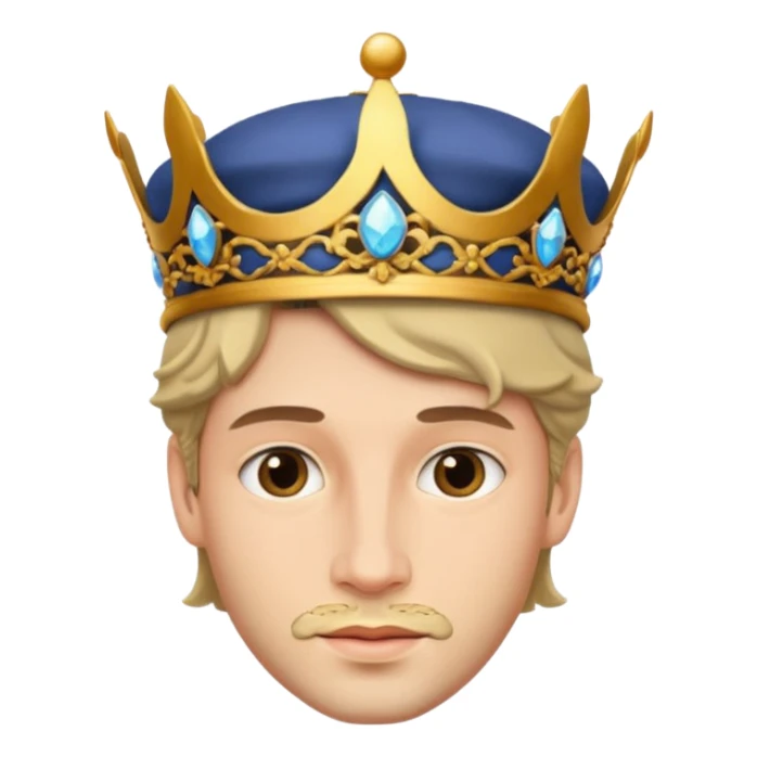 A prince with a hansome face and a hat in his head sticker