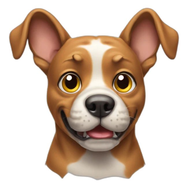 Ugly dog showing thumbs up sticker