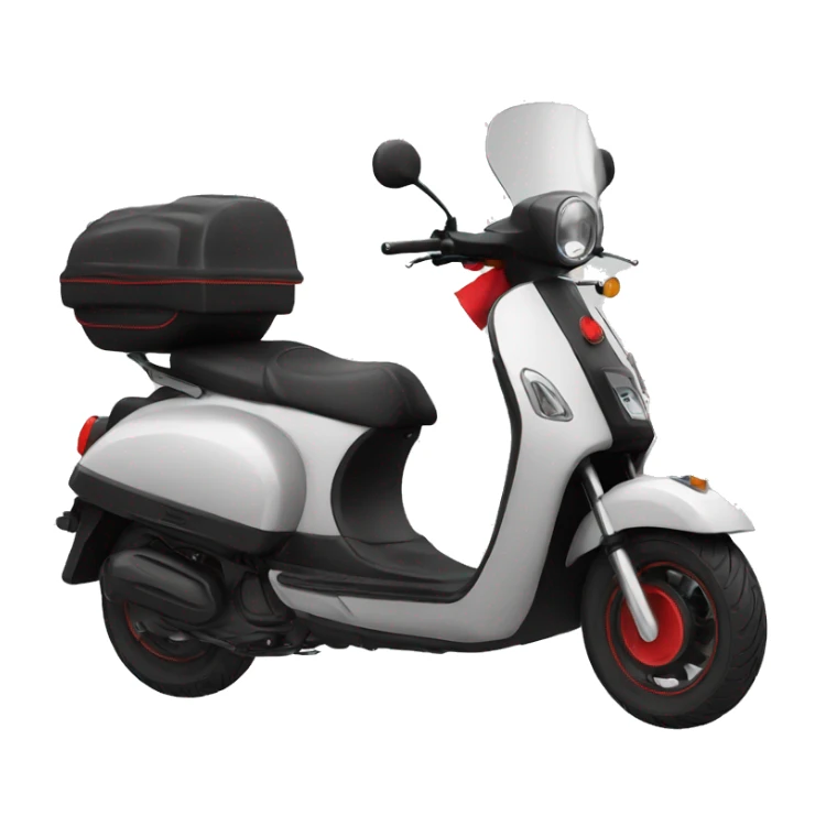 Scooter noir avec bandana rouge sticker