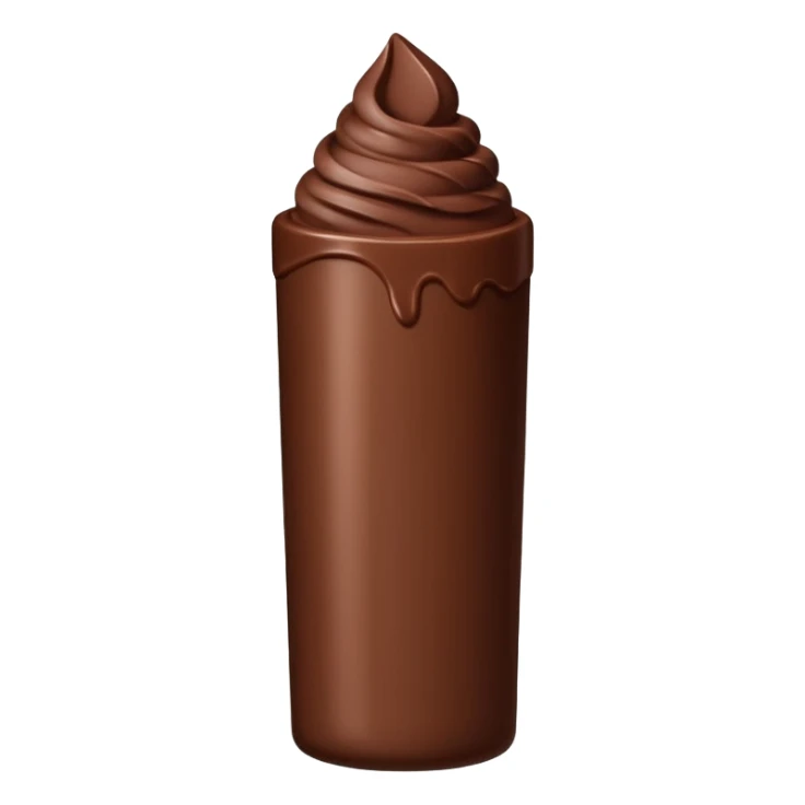 balsamo labial con el envase de la marca rhode color chocolate sticker