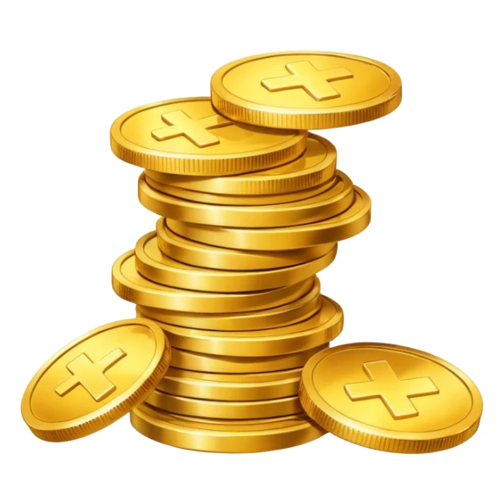 stack of coins emoji sticker