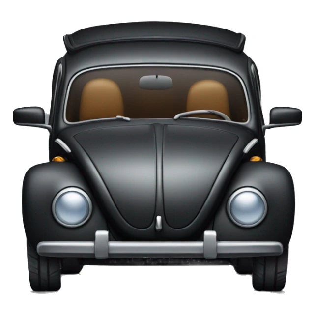 black beetle car with sunroof sticker