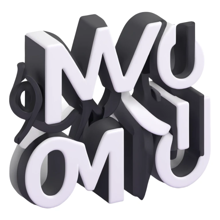 connected flowing BLK letters where all letters are joined together in one continuous design sticker