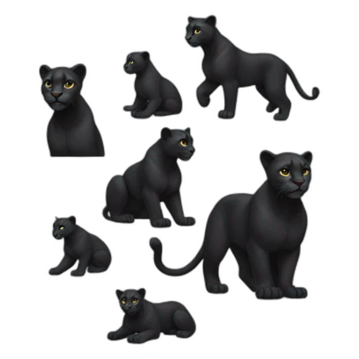 full body Panther black sticker