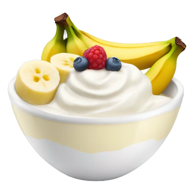 Yogurt and banana bowl  sticker