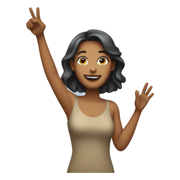 woman one arm in the air sticker