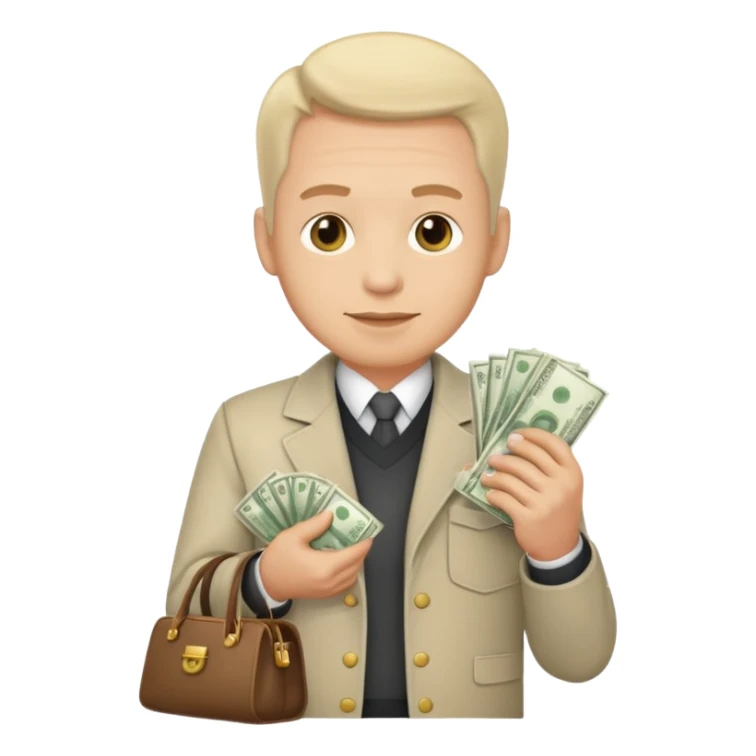 UNCLE WITH a bag OF MONEY sticker