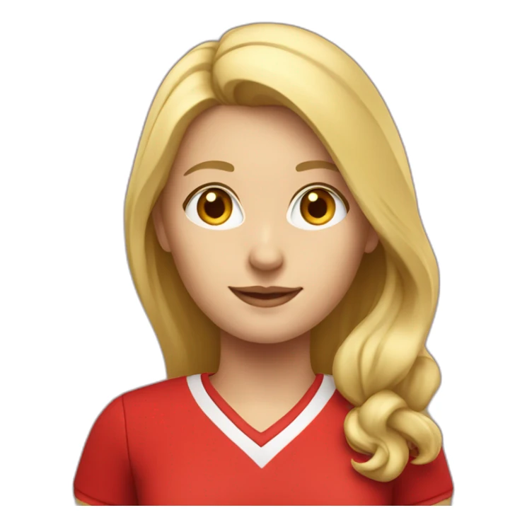 Blonde young teacher with Red sport clothes sticker