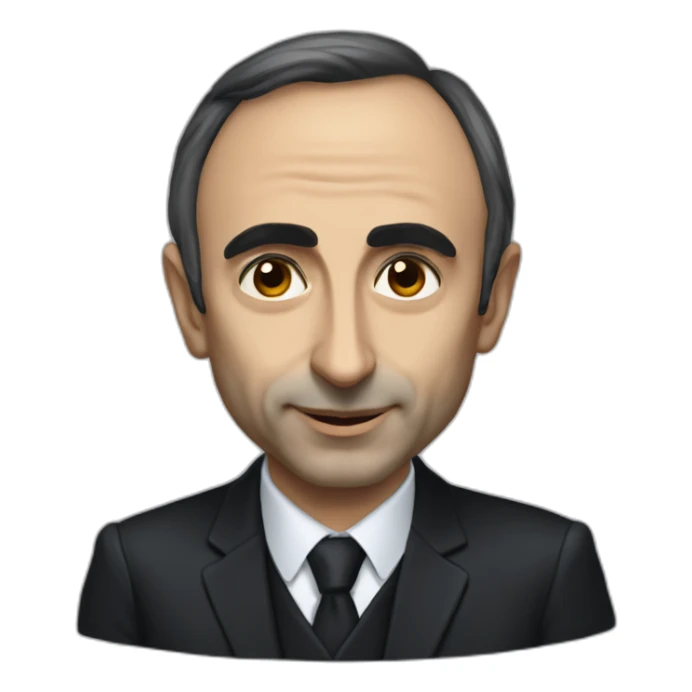 éric zemmour avec un homme noir sticker