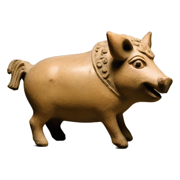 boar vessel 500-600 BC Etruscan ceramic  sticker