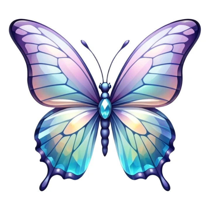 Pretty Shiny sparkly glass crystal butterfly sticker