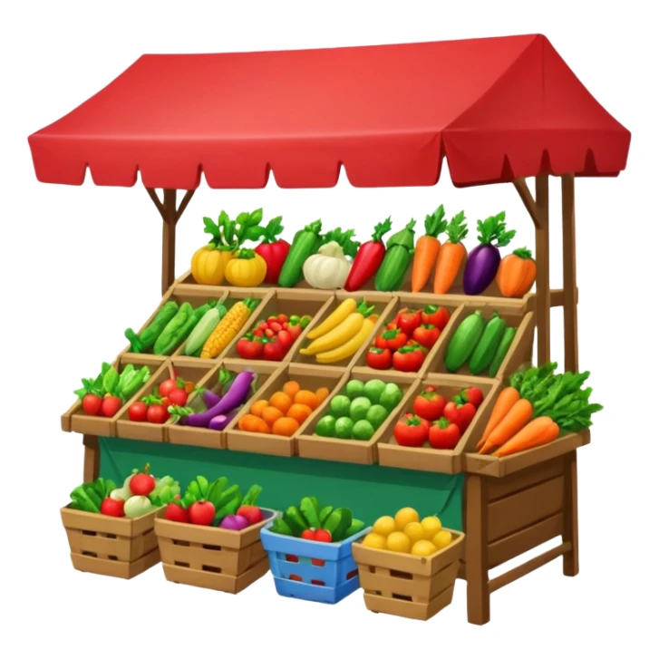 street market vegetable stall emoji sticker