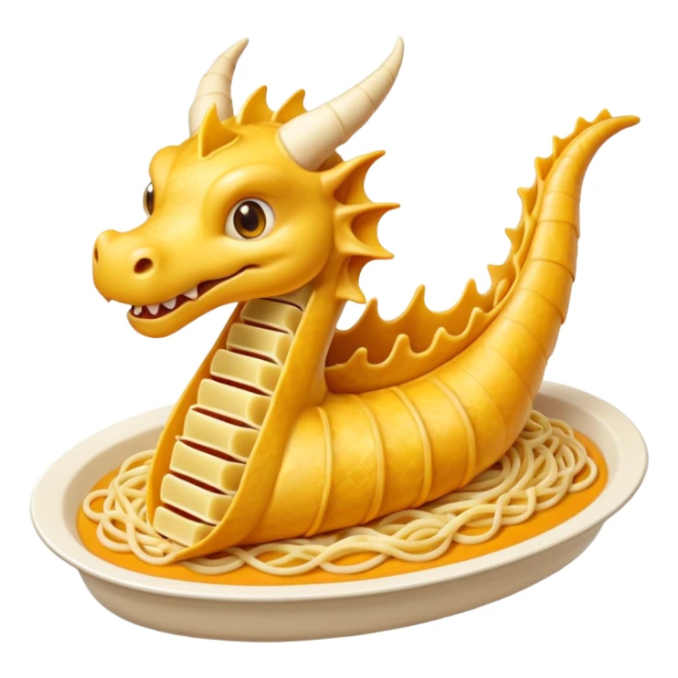 A dragon made of Cannelloni sticker