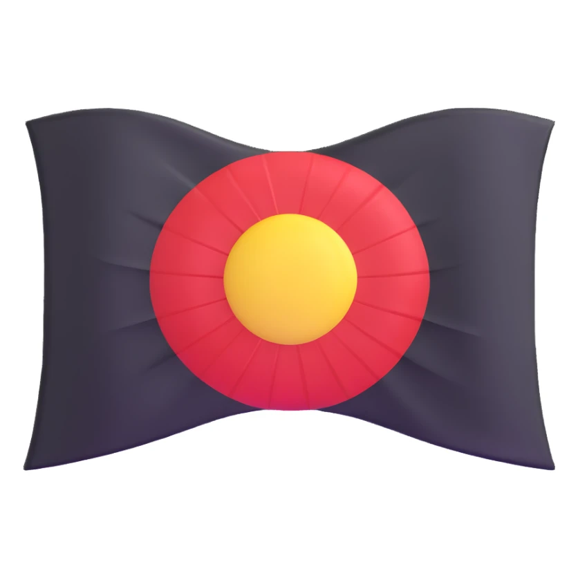 Japanese Empire flag (Rising Sun with rays) 3D emoji style sticker