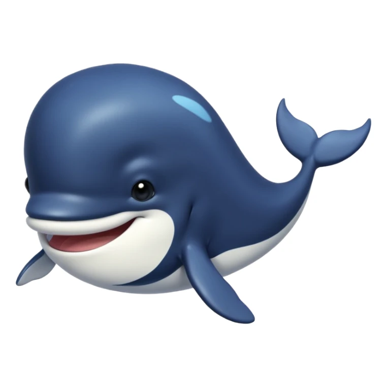 une baleine avec des cheveux noirs sticker