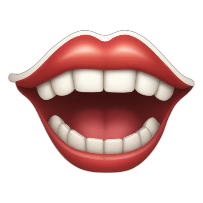 mouth wide open with lips beautiful (no nose) sticker