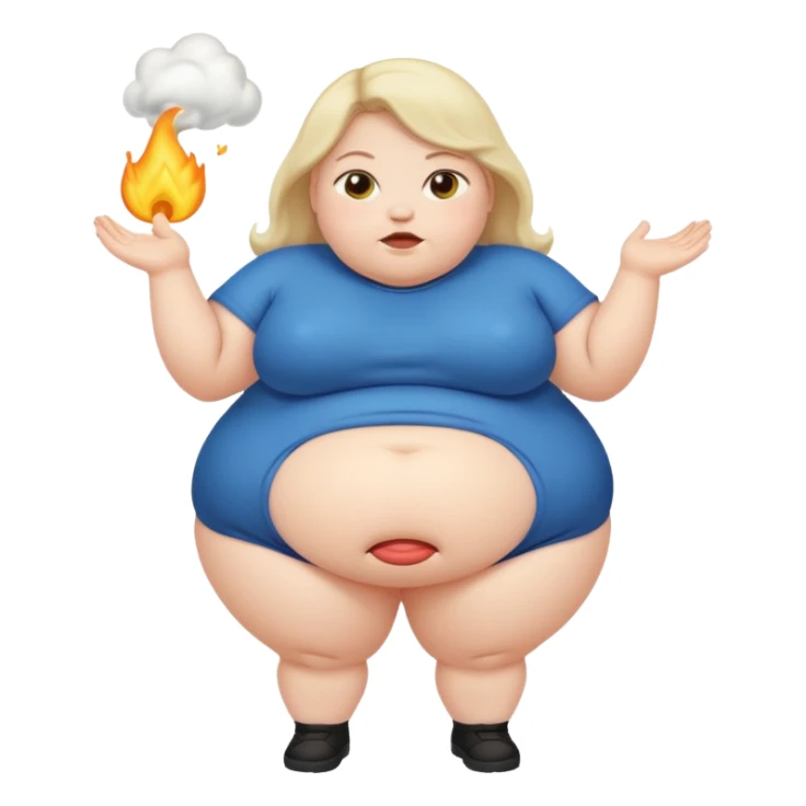 Fat girl farting sticker