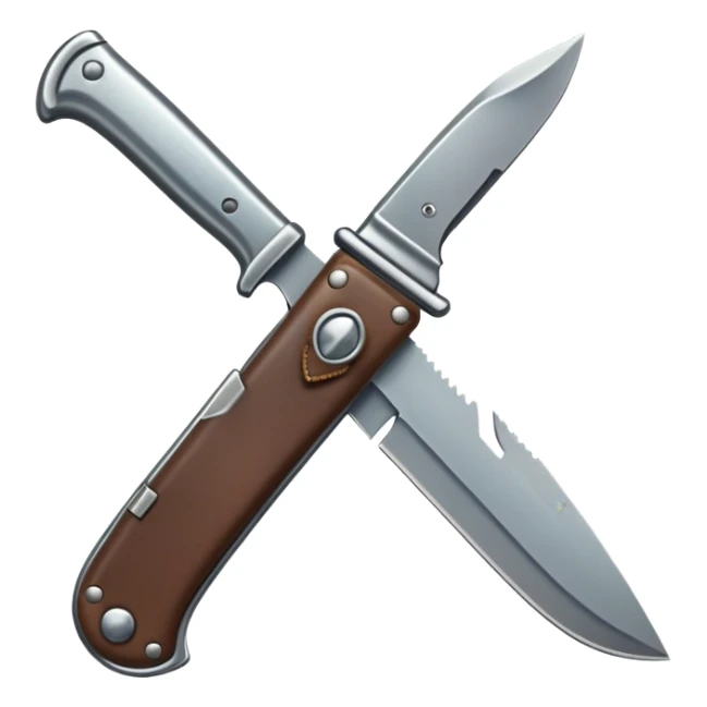 dark pocket knife adorned with a soft little bow sticker