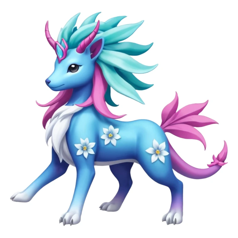 Suicune-Aurorus-Meganium-fusion (full body) sticker