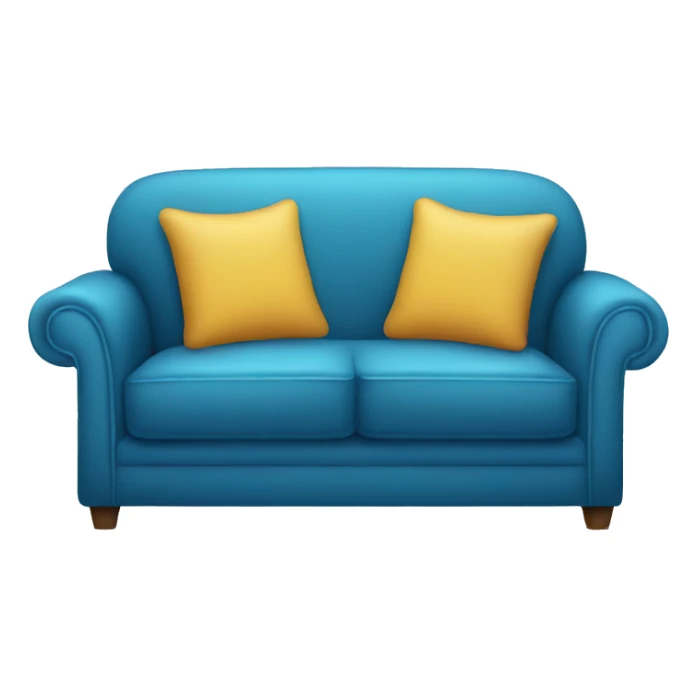 blue couch chair sticker