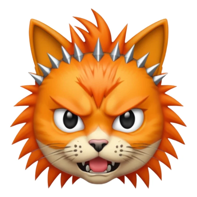 create an emoji of a punk rock cat sticker