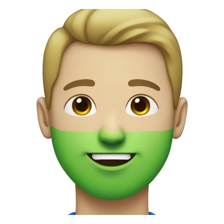 Half green half blue heart emoji  sticker