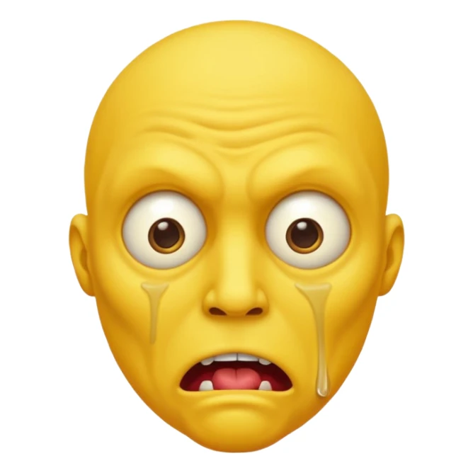 Bog eyed yellow man drooling like a moron sticker