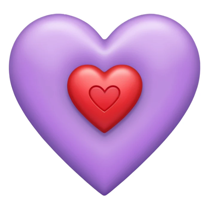 un corazon rojo CON LA LETRA F EN EL CENTRO DE COLOR LILA sticker