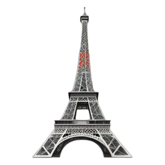 tour eiffel avec le drapeau de la france en fond sticker