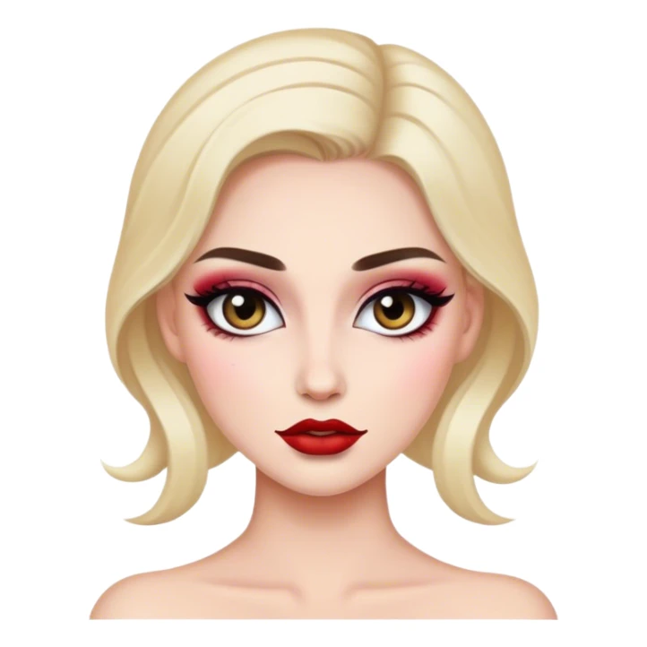 woman wearing makeup sticker