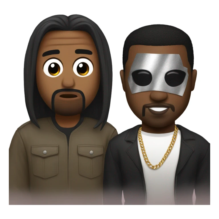 Kanye west with kiss himself sticker