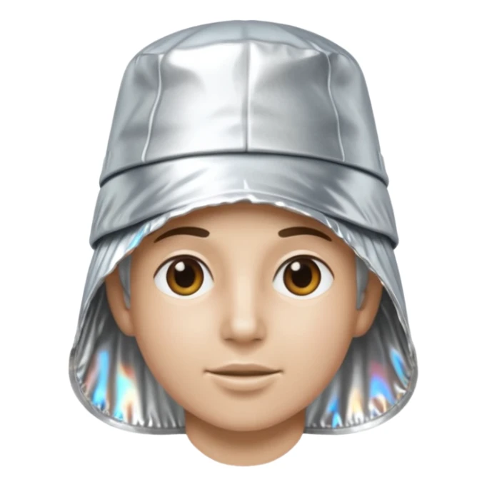 top of head tin foil hat  sticker