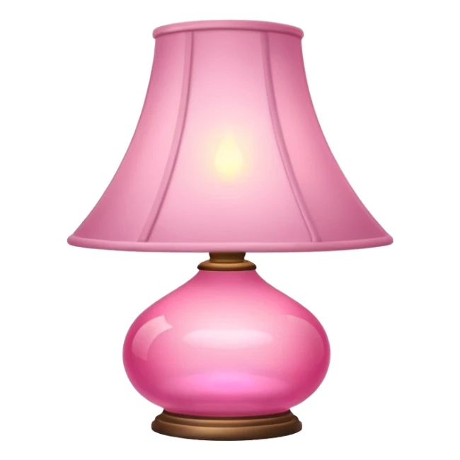 A pink lamp emoji, soft and inviting, with a warm glow sticker