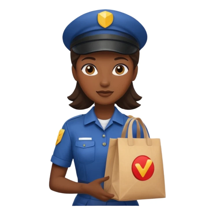 Food Delivery Courier woman sticker