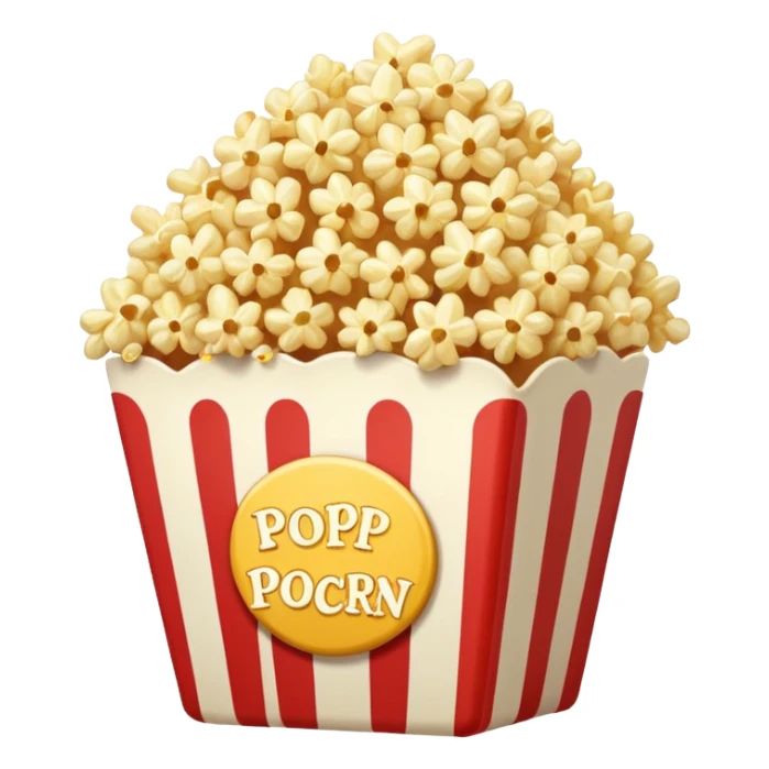 a single grain of  Popped Popcorn sticker