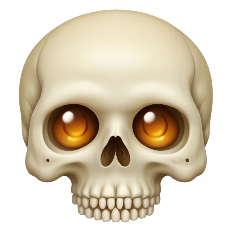 skull emoji with down syndrome sticker